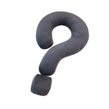 Soft Throw Pillow Lightweight Question Mark Pillow for Office Girls Bedroom Gray