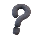 Soft Throw Pillow Lightweight Question Mark Pillow for Office Girls Bedroom Gray
