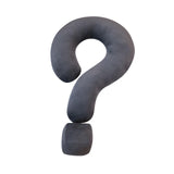 Soft Throw Pillow Lightweight Question Mark Pillow for Office Girls Bedroom Gray