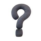 Soft Throw Pillow Lightweight Question Mark Pillow for Office Girls Bedroom Gray