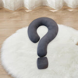 Soft Throw Pillow Lightweight Question Mark Pillow for Office Girls Bedroom Gray