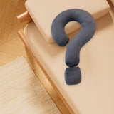 Soft Throw Pillow Lightweight Question Mark Pillow for Office Girls Bedroom Gray