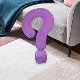 Soft Throw Pillow Lightweight Question Mark Pillow for Office Girls Bedroom Purple