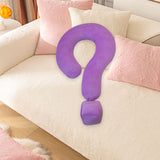 Soft Throw Pillow Lightweight Question Mark Pillow for Office Girls Bedroom Purple
