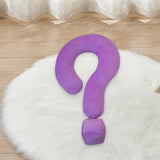 Soft Throw Pillow Lightweight Question Mark Pillow for Office Girls Bedroom Purple