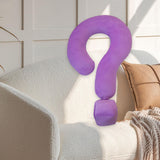 Soft Throw Pillow Lightweight Question Mark Pillow for Office Girls Bedroom Purple