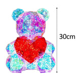 Glowing Bear Valentines Day Gifts for Kids with Heart LED Toy USB Girlfriend red heart