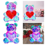 Glowing Bear Valentines Day Gifts for Kids with Heart LED Toy USB Girlfriend red heart