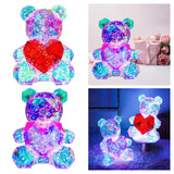 Glowing Bear Valentines Day Gifts for Kids with Heart LED Toy USB Girlfriend red heart