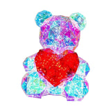 Glowing Bear Valentines Day Gifts for Kids with Heart LED Toy USB Girlfriend red heart