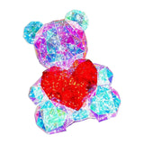 Glowing Bear Valentines Day Gifts for Kids with Heart LED Toy USB Girlfriend red heart