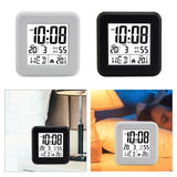 Maxbell Digital Alarm Clock Modern Mute Clock Table Clock for Office Bedside Kitchen white