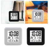Maxbell Digital Alarm Clock Modern Mute Clock Table Clock for Office Bedside Kitchen white