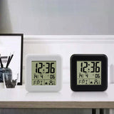 Maxbell Digital Alarm Clock Modern Mute Clock Table Clock for Office Bedside Kitchen white