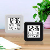 Maxbell Digital Alarm Clock Modern Mute Clock Table Clock for Office Bedside Kitchen white