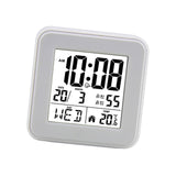 Maxbell Digital Alarm Clock Modern Mute Clock Table Clock for Office Bedside Kitchen white