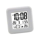 Maxbell Digital Alarm Clock Modern Mute Clock Table Clock for Office Bedside Kitchen white