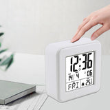Maxbell Digital Alarm Clock Modern Mute Clock Table Clock for Office Bedside Kitchen white