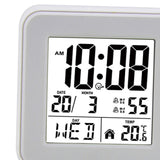 Maxbell Digital Alarm Clock Modern Mute Clock Table Clock for Office Bedside Kitchen white