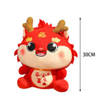Chinese Dragon Plush Doll Decorative for Office Holidays Bedding Accessories