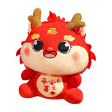 Chinese Dragon Plush Doll Decorative for Office Holidays Bedding Accessories