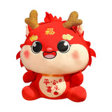 Chinese Dragon Plush Doll Decorative for Office Holidays Bedding Accessories