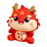 Chinese Dragon Plush Doll Decorative for Office Holidays Bedding Accessories