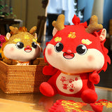 Chinese Dragon Plush Doll Decorative for Office Holidays Bedding Accessories