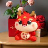 Chinese Dragon Plush Doll Decorative for Office Holidays Bedding Accessories