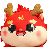 Chinese Dragon Plush Doll Decorative for Office Holidays Bedding Accessories