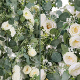 Maxbell 2xArtificial Vines Fake Eucalyptus Leaves Hanging Plants for Holiday Wall Home