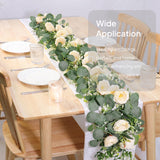 Maxbell 2xArtificial Vines Fake Eucalyptus Leaves Hanging Plants for Holiday Wall Home