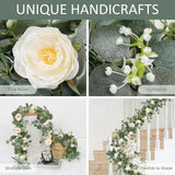 Maxbell 2xArtificial Vines Fake Eucalyptus Leaves Hanging Plants for Holiday Wall Home