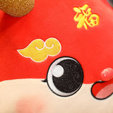 Dragon Stuffed Animal Chinese Dragon Plush Doll for Dorm Restaurant Holidays Red 58cm