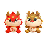 Dragon Stuffed Animal Chinese Dragon Plush Doll for Dorm Restaurant Holidays Red 58cm