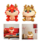Dragon Stuffed Animal Chinese Dragon Plush Doll for Dorm Restaurant Holidays Red 58cm