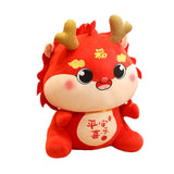 Dragon Stuffed Animal Chinese Dragon Plush Doll for Dorm Restaurant Holidays Red 58cm