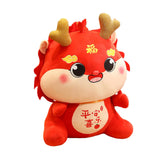 Dragon Stuffed Animal Chinese Dragon Plush Doll for Dorm Restaurant Holidays Red 58cm