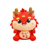 Dragon Stuffed Animal Chinese Dragon Plush Doll for Dorm Restaurant Holidays Red 58cm
