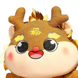 Dragon Stuffed Animal Chinese Dragon Plush Doll for Dorm Restaurant Holidays Gold 43cm