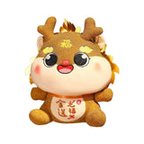 Dragon Stuffed Animal Chinese Dragon Plush Doll for Dorm Restaurant Holidays Gold 43cm