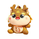 Dragon Stuffed Animal Chinese Dragon Plush Doll for Dorm Restaurant Holidays Gold 43cm