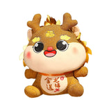 Dragon Stuffed Animal Chinese Dragon Plush Doll for Dorm Restaurant Holidays Gold 43cm