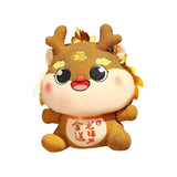 Dragon Stuffed Animal Chinese Dragon Plush Doll for Dorm Restaurant Holidays Gold 43cm