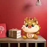 Dragon Stuffed Animal Chinese Dragon Plush Doll for Dorm Restaurant Holidays Gold 43cm