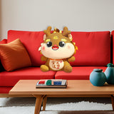 Dragon Stuffed Animal Chinese Dragon Plush Doll for Dorm Restaurant Holidays Gold 43cm