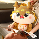 Dragon Stuffed Animal Chinese Dragon Plush Doll for Dorm Restaurant Holidays Gold 43cm