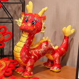 Dragon Plush Toy Adorable Dragon Stuffed Animal for Restaurant Bedroom Couch Red