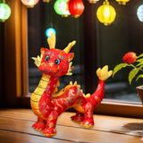 Dragon Plush Toy Adorable Dragon Stuffed Animal for Restaurant Bedroom Couch Red
