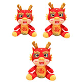 Chinese Dragon Plush Toy New Year Stuffed Animal Doll for Spring Festival